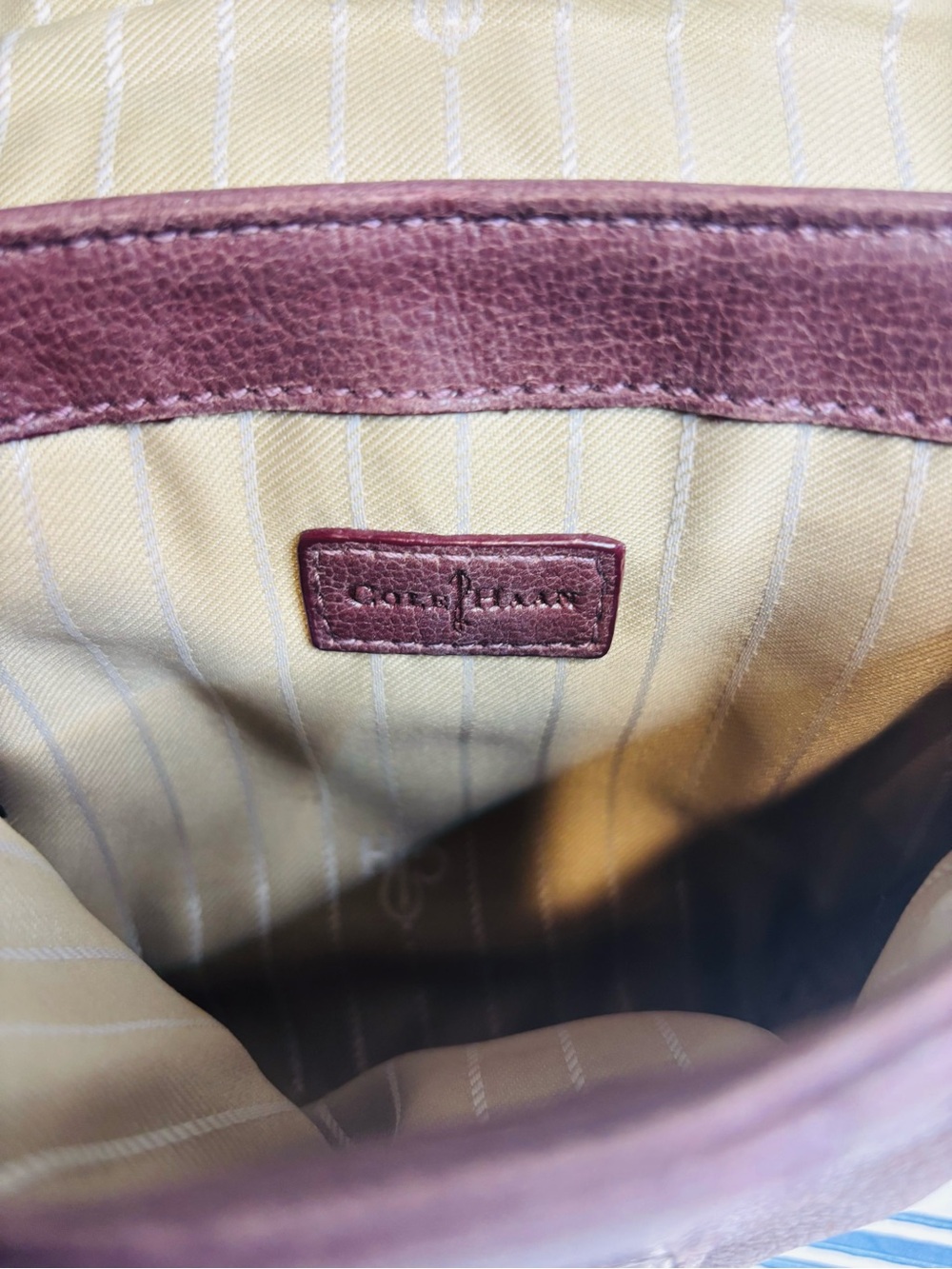 Cole Haan Chestnut Brown Leather Crossbody Bag - Picture 6 of 10